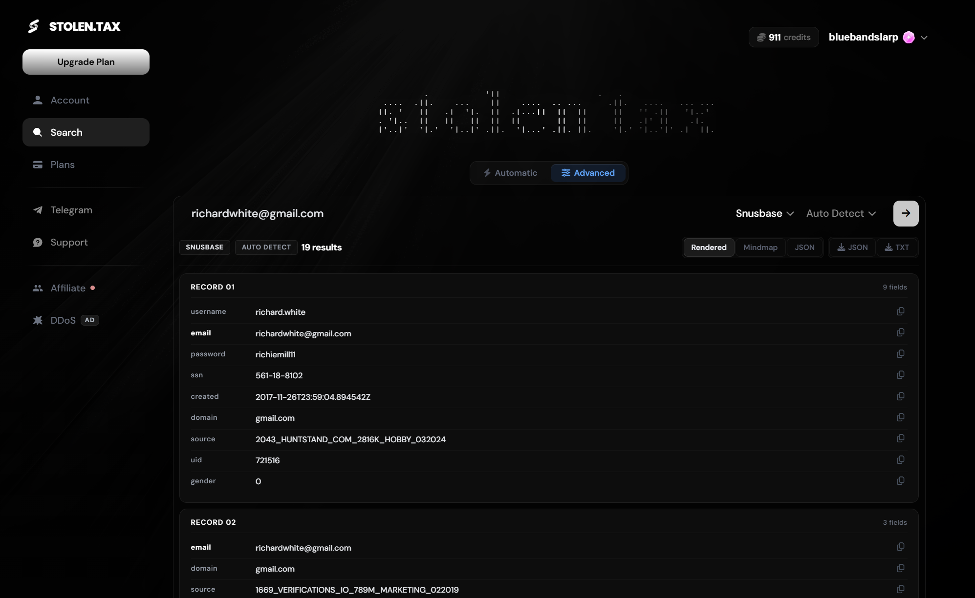 Dashboard Screenshot